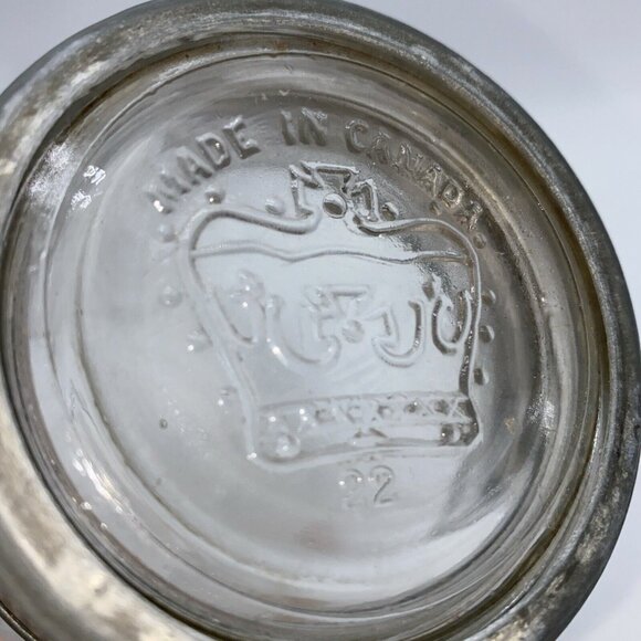 Vintage 1932 Crown Quart Mason Canning Preserving Pickling Glass Jar 7” Canada - Picture 3 of 10